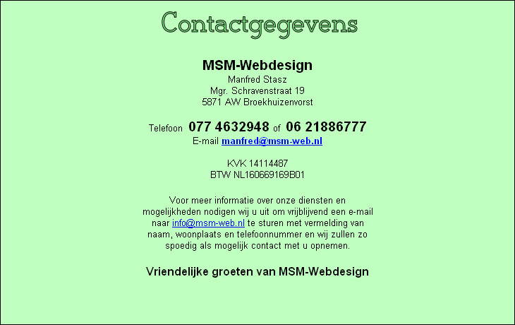 Contactgegevens